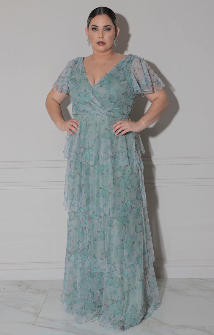 Vestido verde estampado de flores - VESTIDO XL Boutiquemirel 