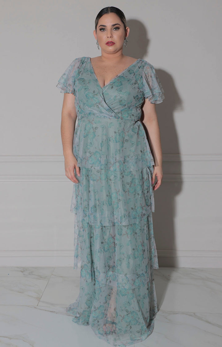 Vestido verde estampado de flores - VESTIDO XL Boutiquemirel 