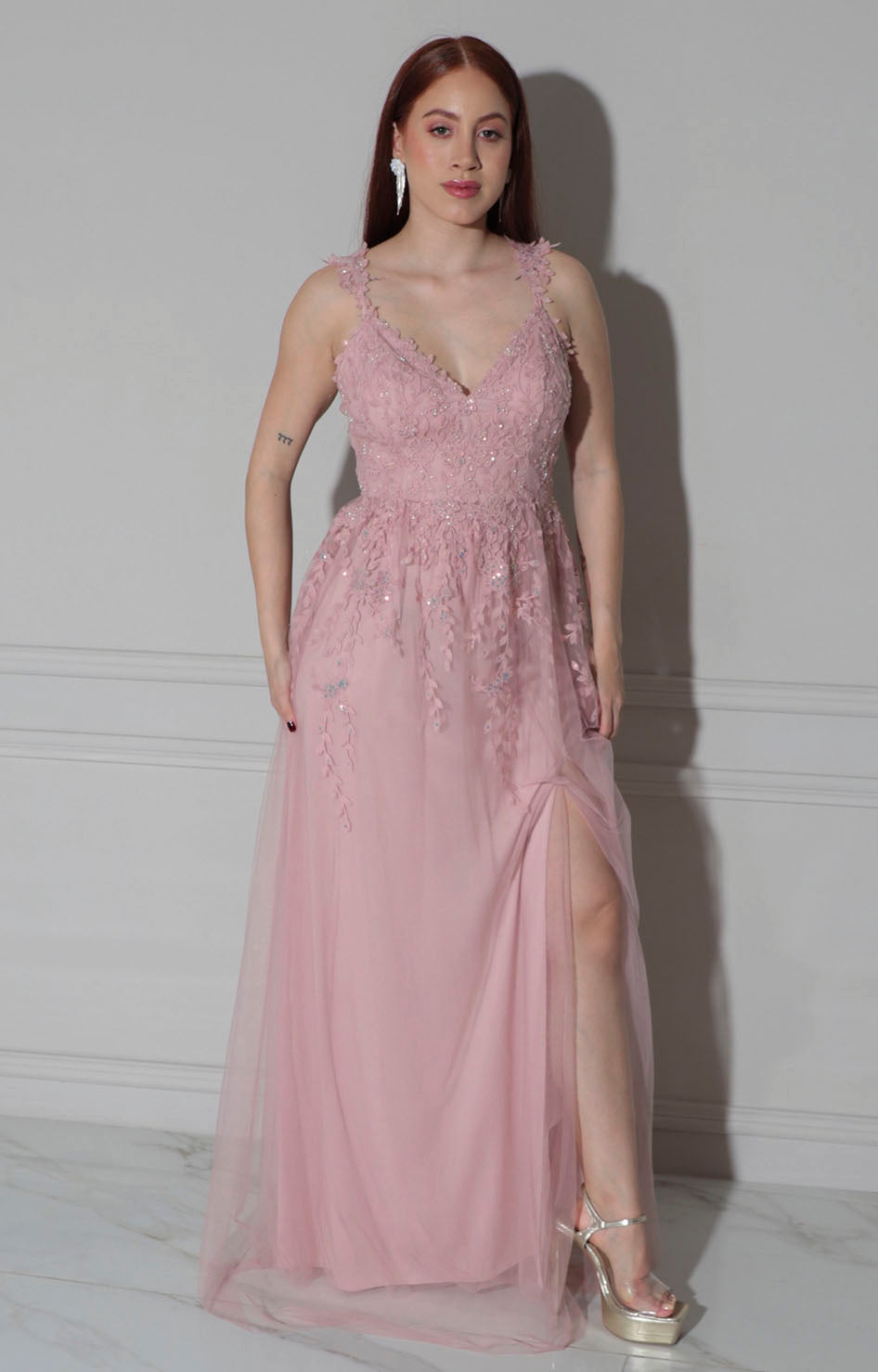 Vestido de gala rosa - VESTIDO Boutiquemirel 