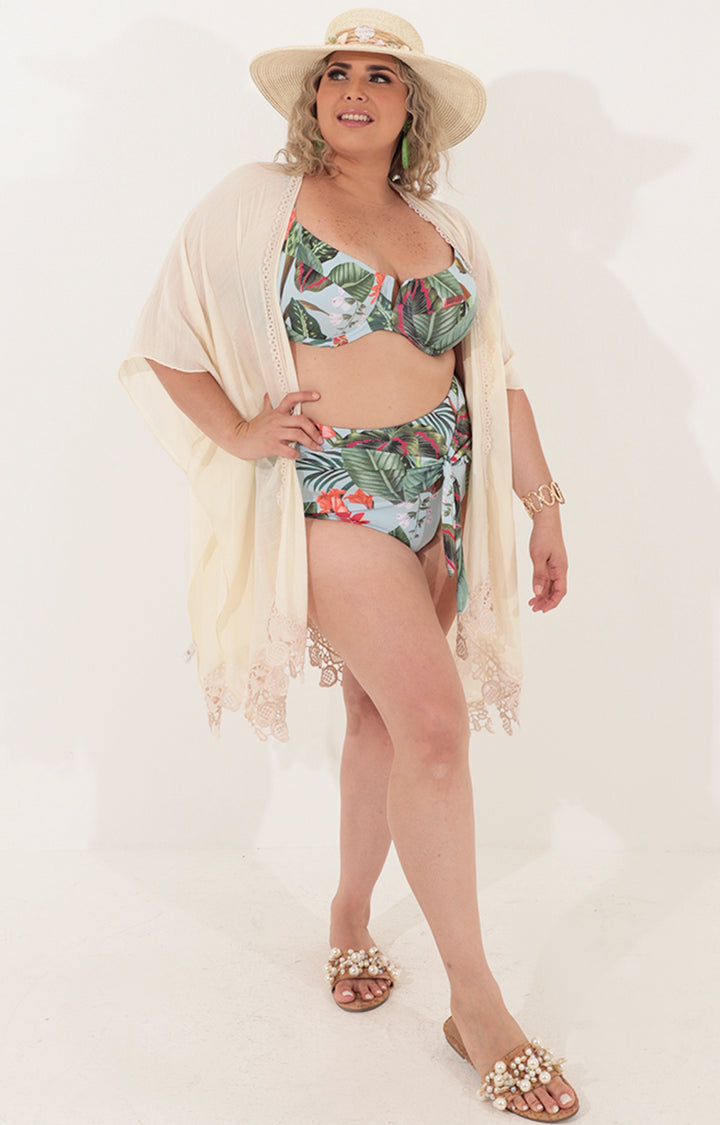 Bañador de dos piezas de licra verde estampado - TRAJE DE BA&Ntilde;O Boutiquemirel 