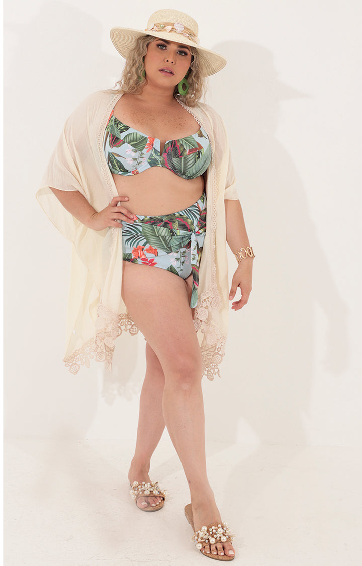 Bañador de dos piezas de licra verde estampado - TRAJE DE BA&Ntilde;O Boutiquemirel 