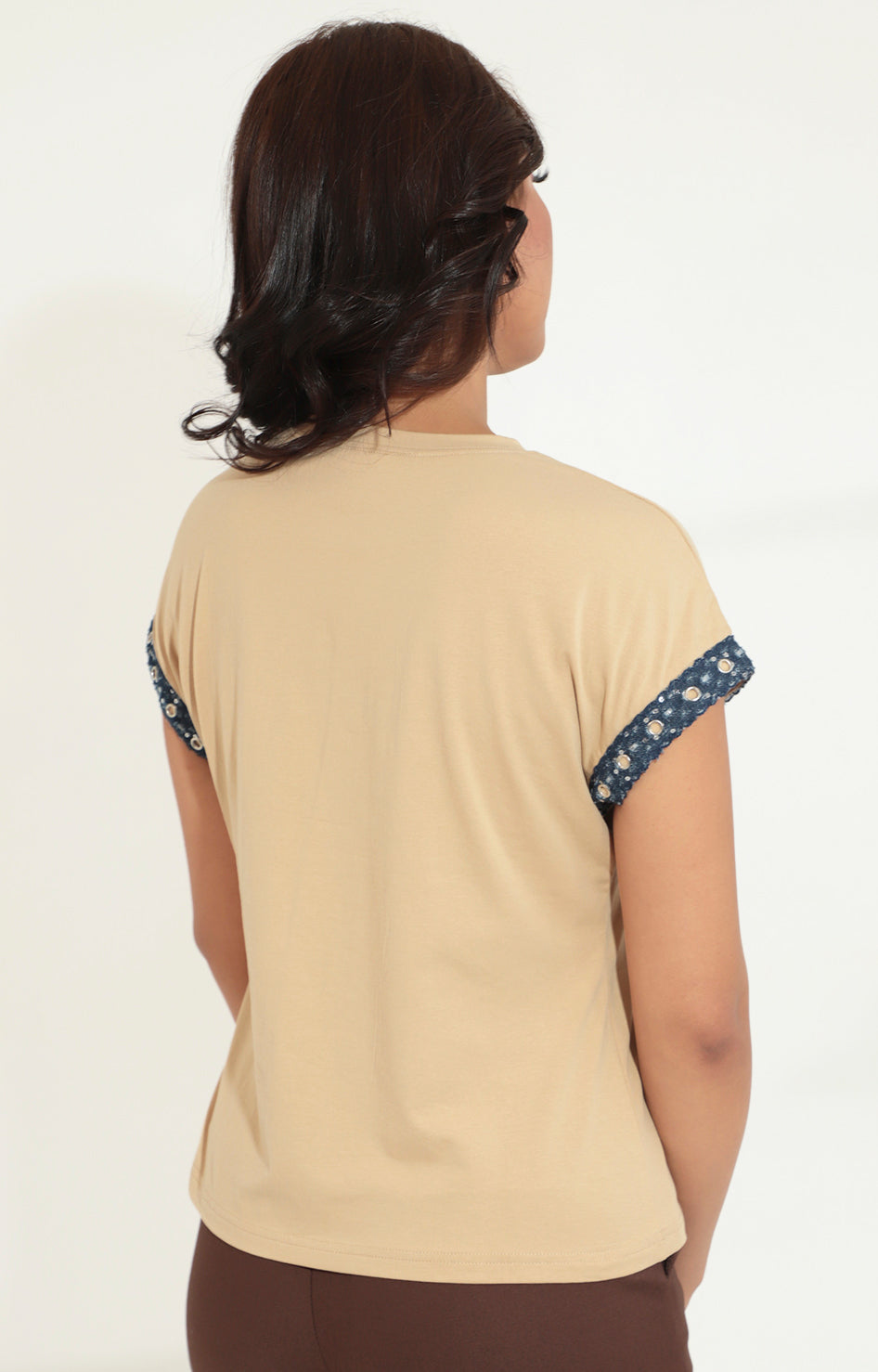 Blusa beige con moño - BLUSA Boutiquemirel 