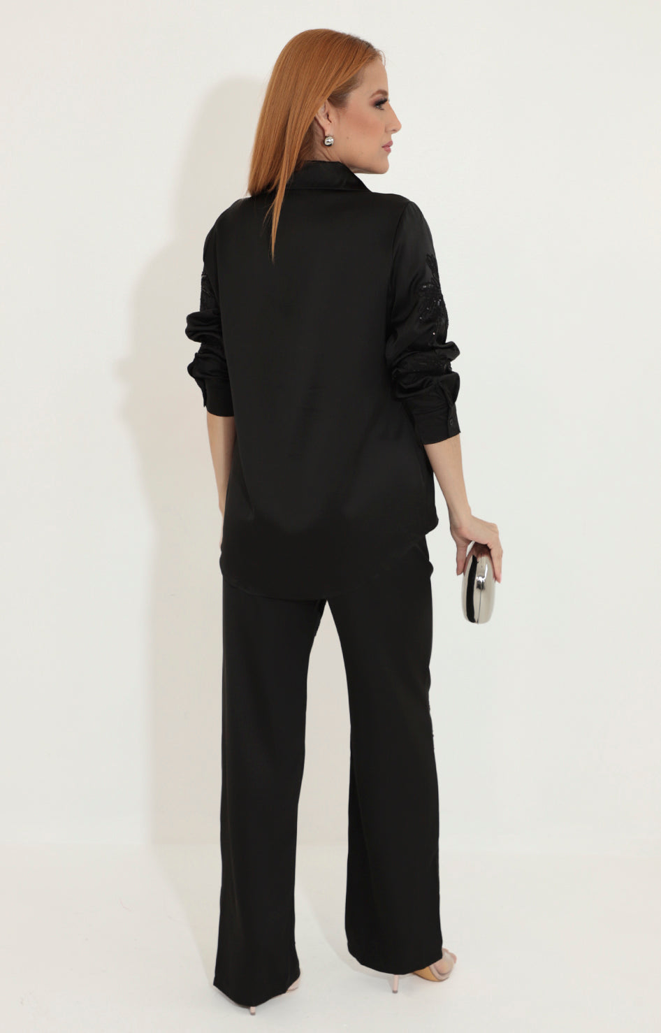 Conjunto satinado negro - CONJUNTO Boutiquemirel 