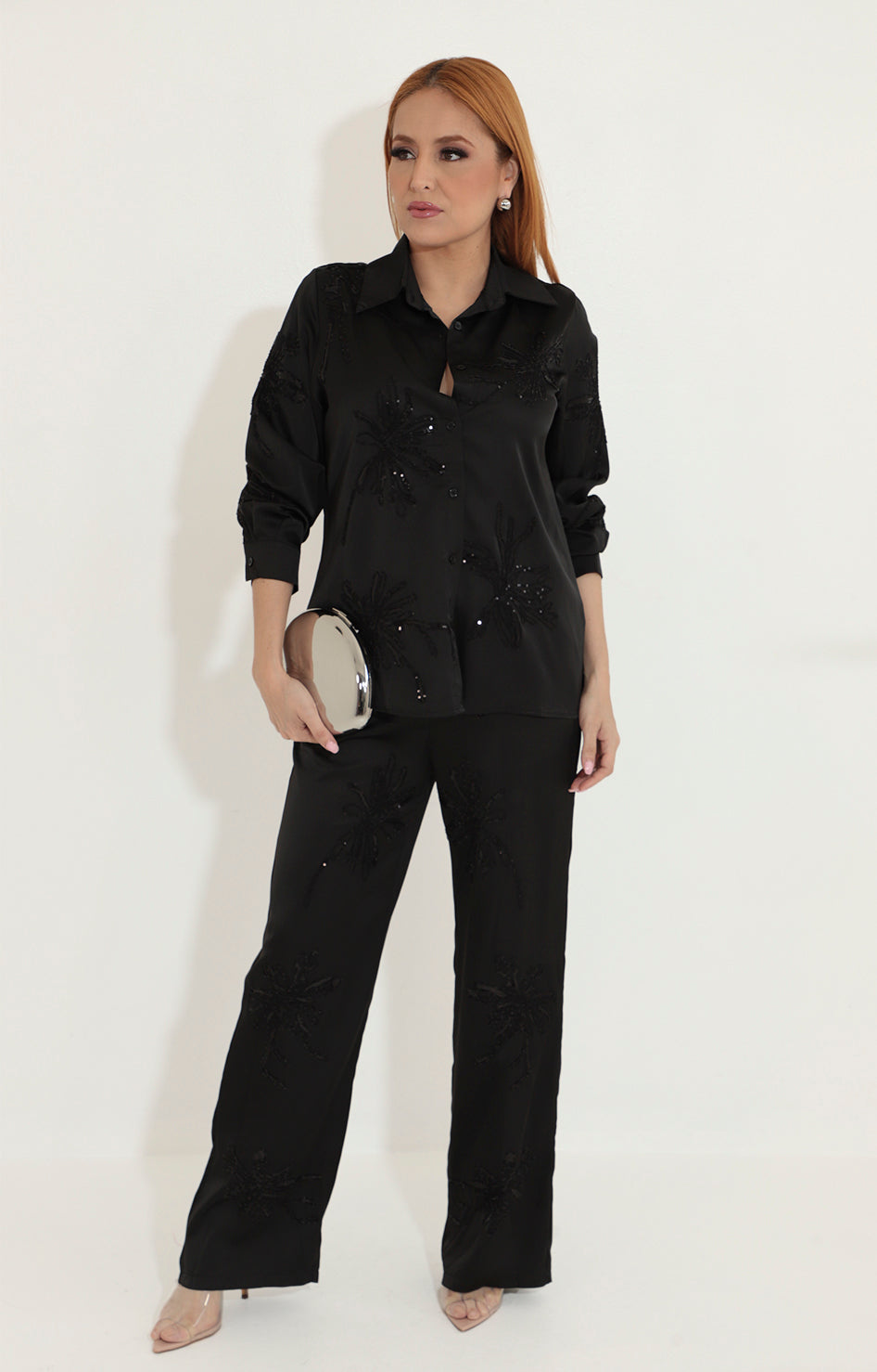 Conjunto satinado negro - CONJUNTO Boutiquemirel 