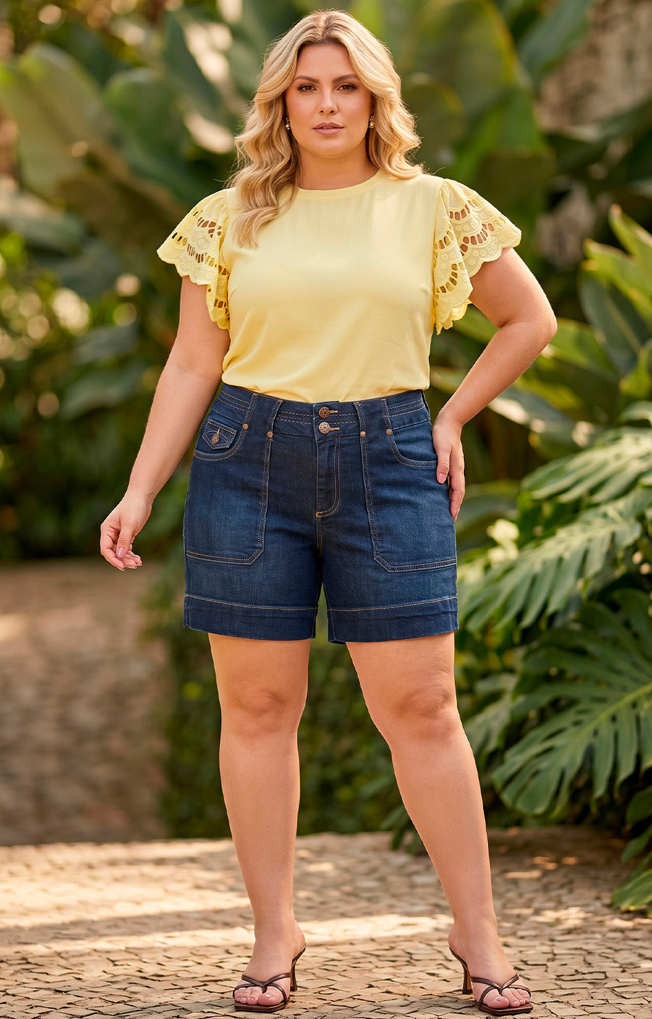 Short de mezclilla obscuro - SHORT MEZCLILLA CURVY Boutiquemirel 