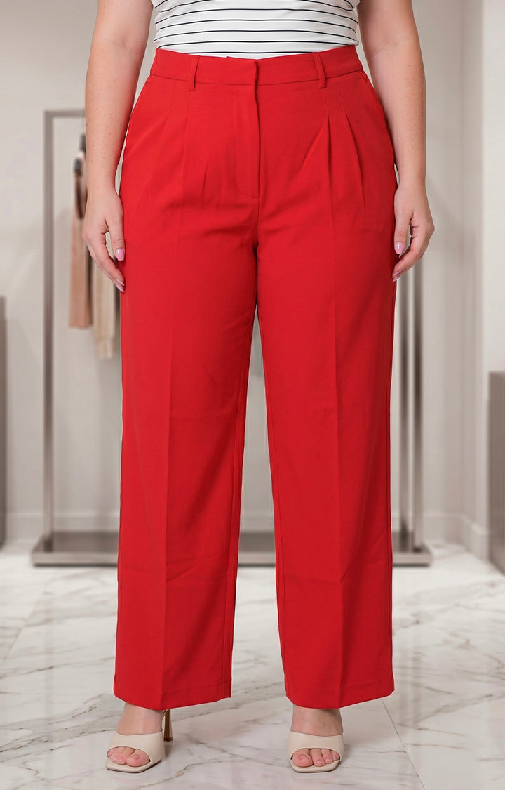 Pantalòn rojo recto - PANTALON CURVY Boutiquemirel 