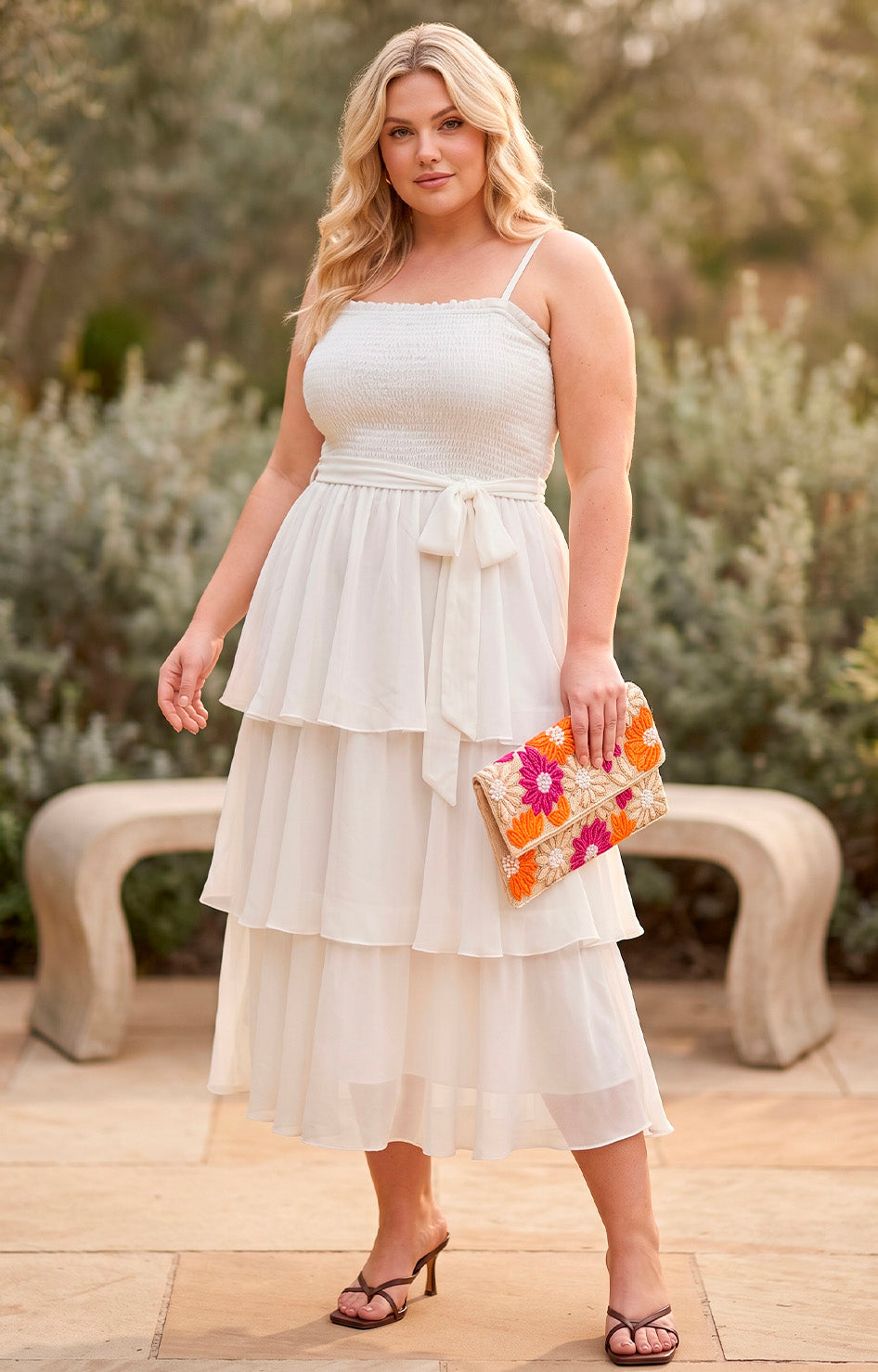 Vestido de tirantes con tablones - VESTIDO LARGO CURVY Boutiquemirel 