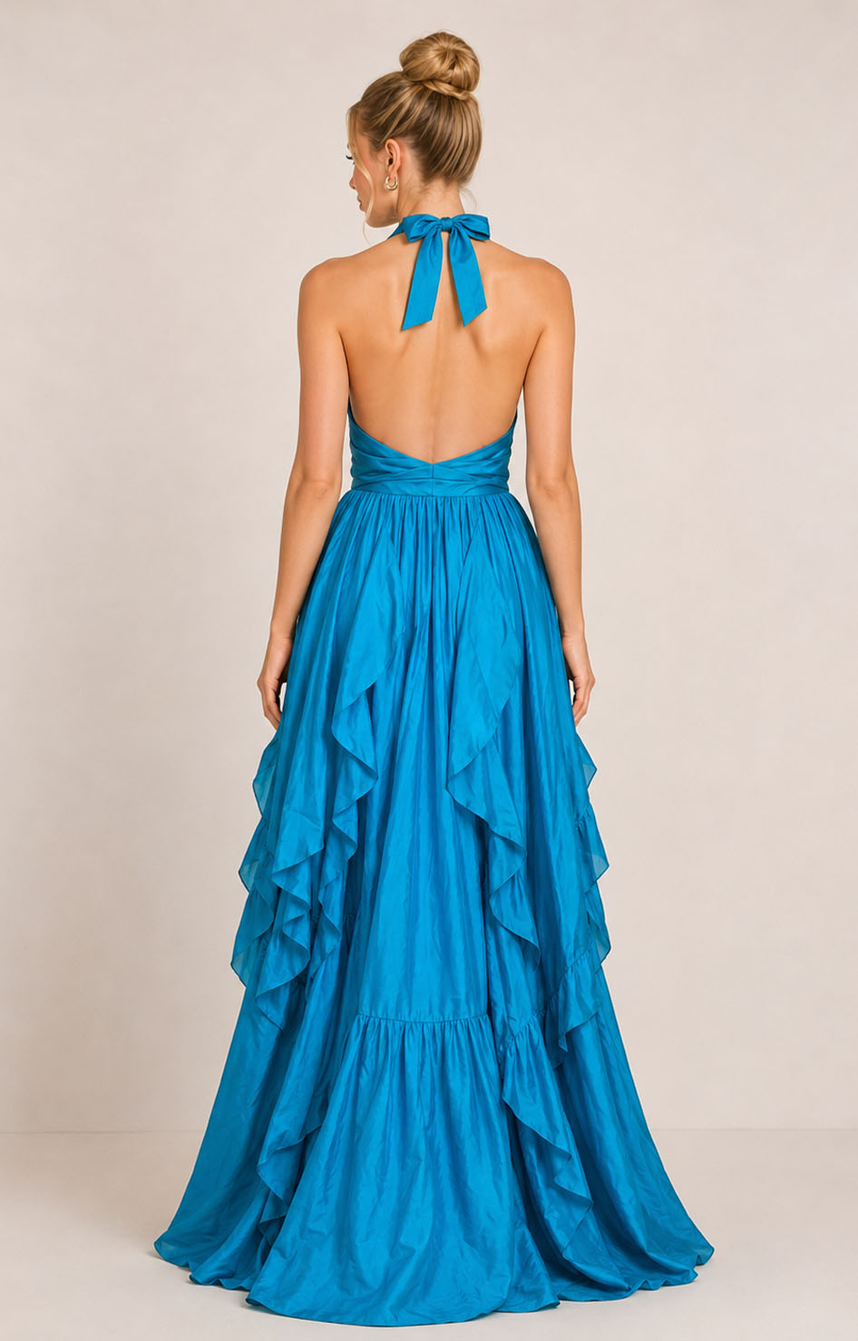 Vestido azul de gala