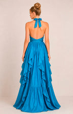 Vestido azul de gala