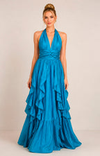 Vestido azul de gala