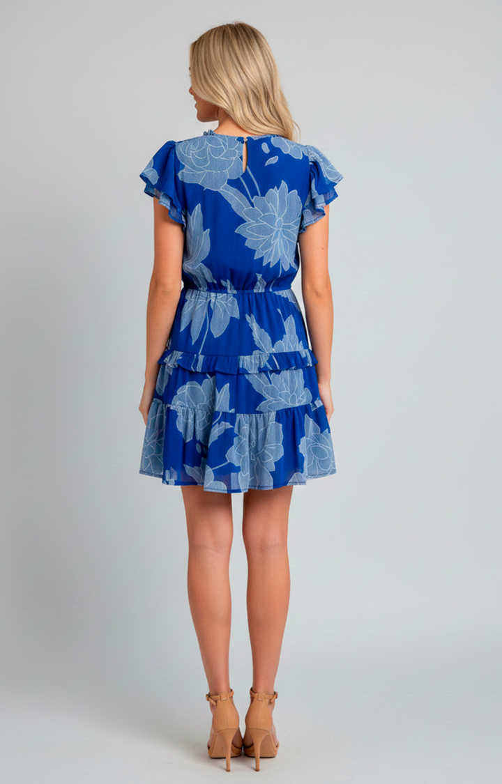 Vestido azul estampado - VESTIDO Boutiquemirel 