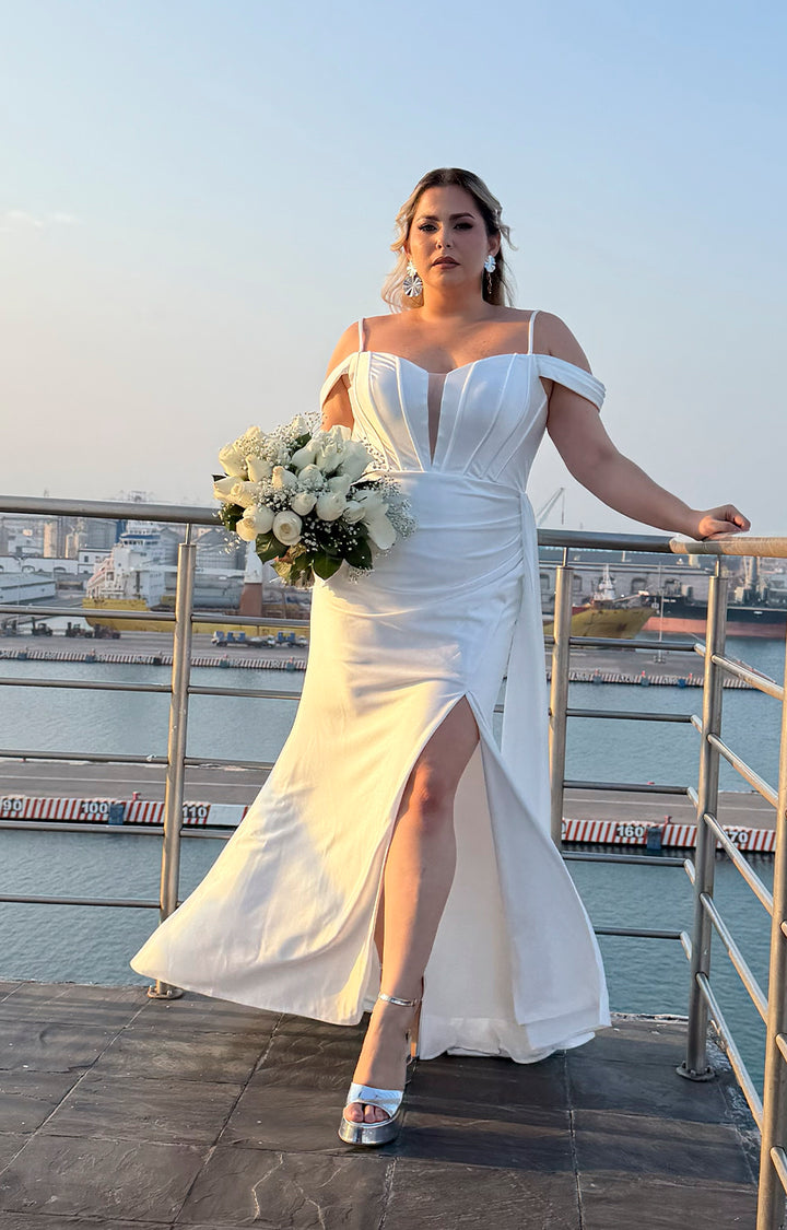 Vestido blanco de novia - VESTIDO CURVY Boutiquemirel 