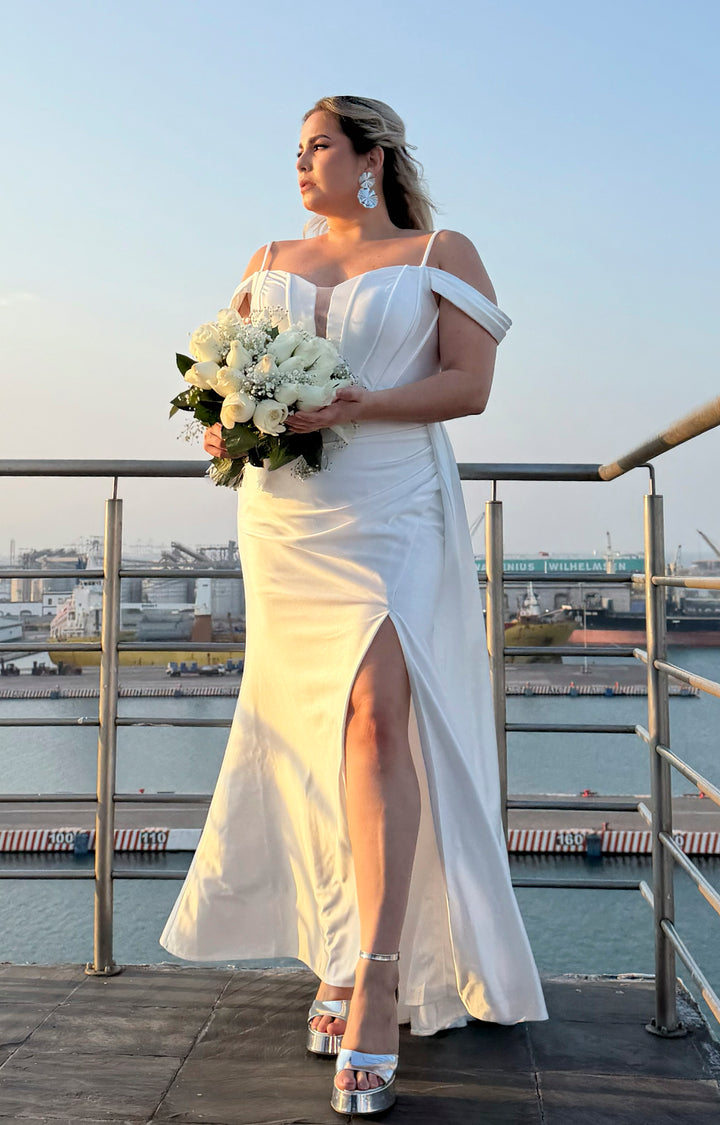 Vestido blanco de novia - VESTIDO CURVY Boutiquemirel 