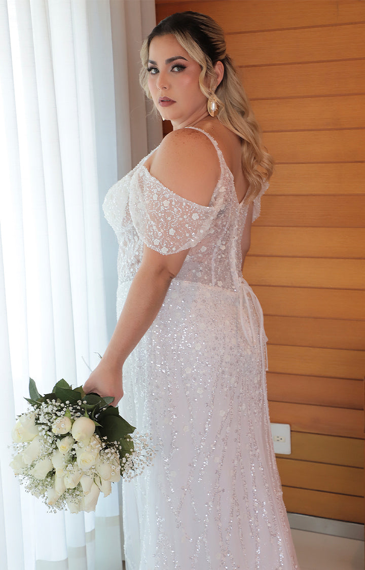 Vestido blanco bride - VESTIDO XL Boutiquemirel 