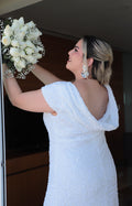 Vestido blanco con lentejuela - VESTIDO XL Boutiquemirel 