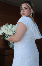 Vestido blanco con lentejuela - VESTIDO XL Boutiquemirel 