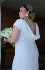 Vestido blanco con lentejuela - VESTIDO XL Boutiquemirel 