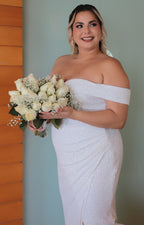 Vestido blanco con lentejuela novia - VESTIDO XL Boutiquemirel 