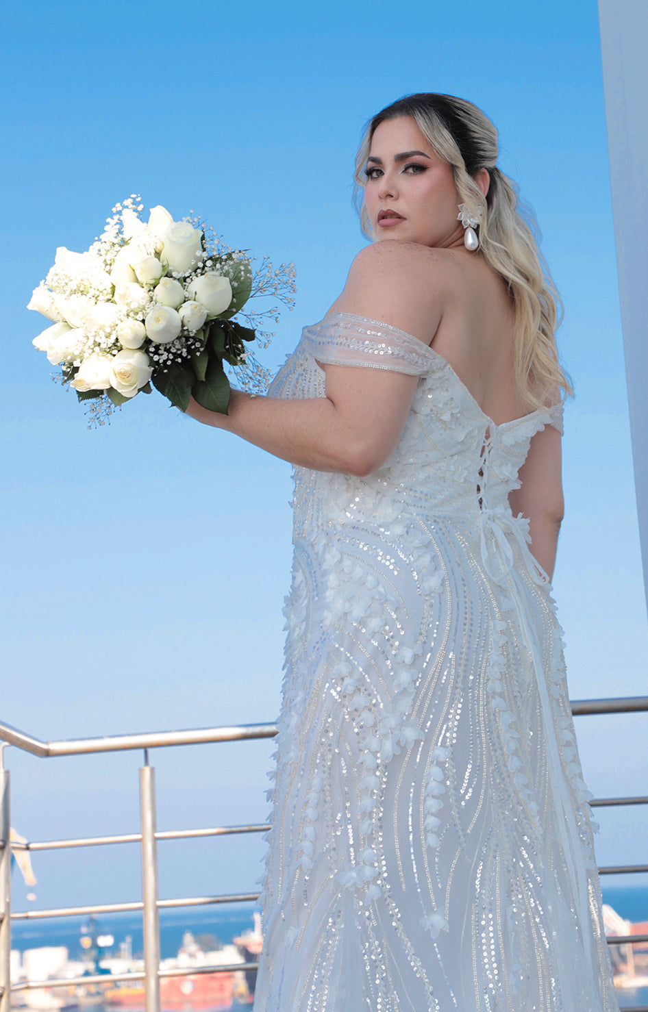 Vestido blanco de gala - VESTIDO XL Boutiquemirel 