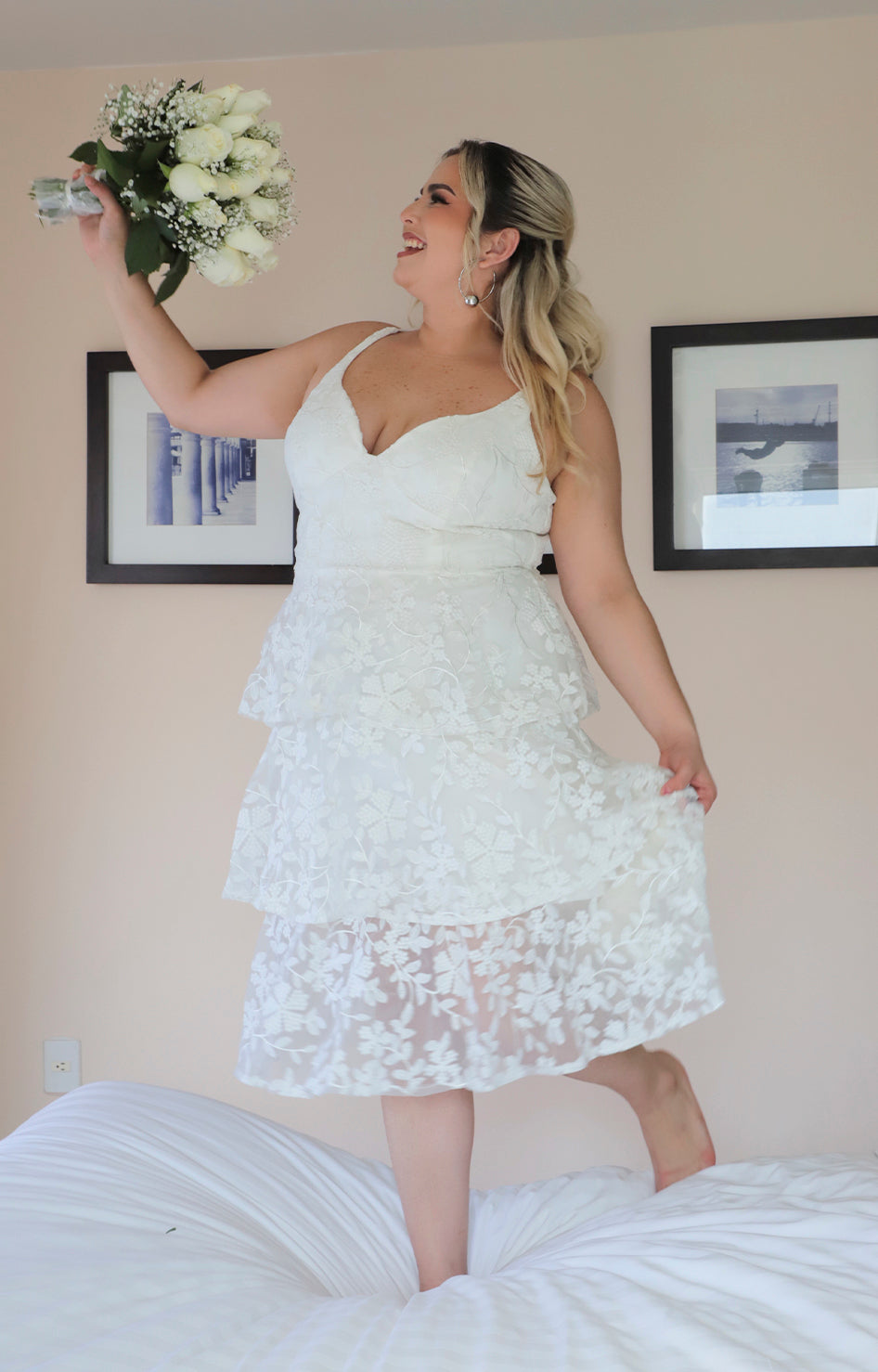 Vestido blanco de novia corto - VESTIDO CORTO REGULAR Boutiquemirel 