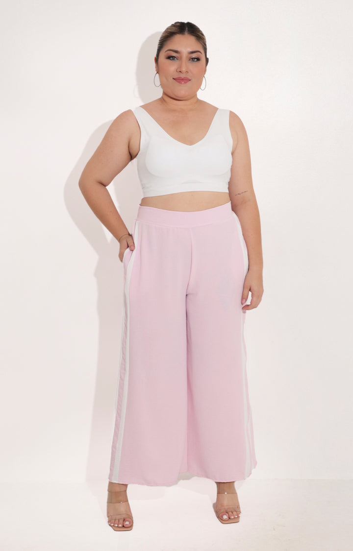 Pantalon rosa con rayas - PANTALON Boutiquemirel 