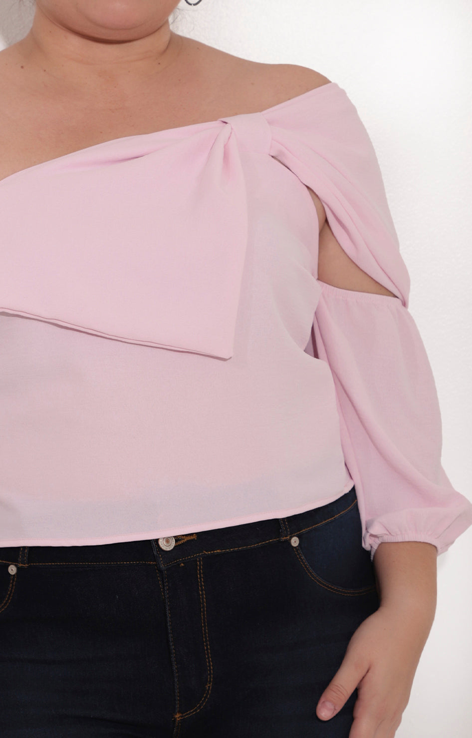 Blusa rosa asimetrica - BLUSA Boutiquemirel 