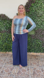 Blusa asimétrica snake