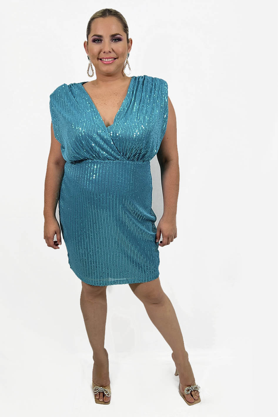 Vestido azul celeste de lentejuelas - Boutiquemirel