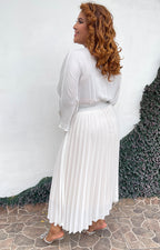 Vestido blanco plisado - Boutiquemirel